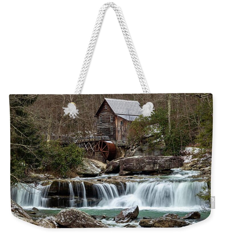 Snow Weekender Tote Bag featuring the photograph Its Starting To Snow by Chris Berrier