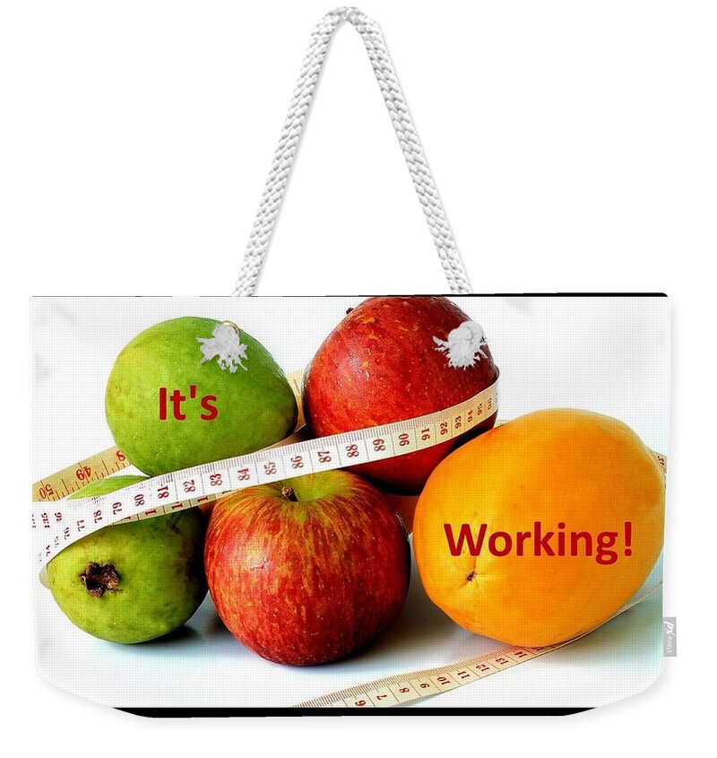 Fruit Weekender Tote Bag featuring the photograph Its Working by Nancy Ayanna Wyatt