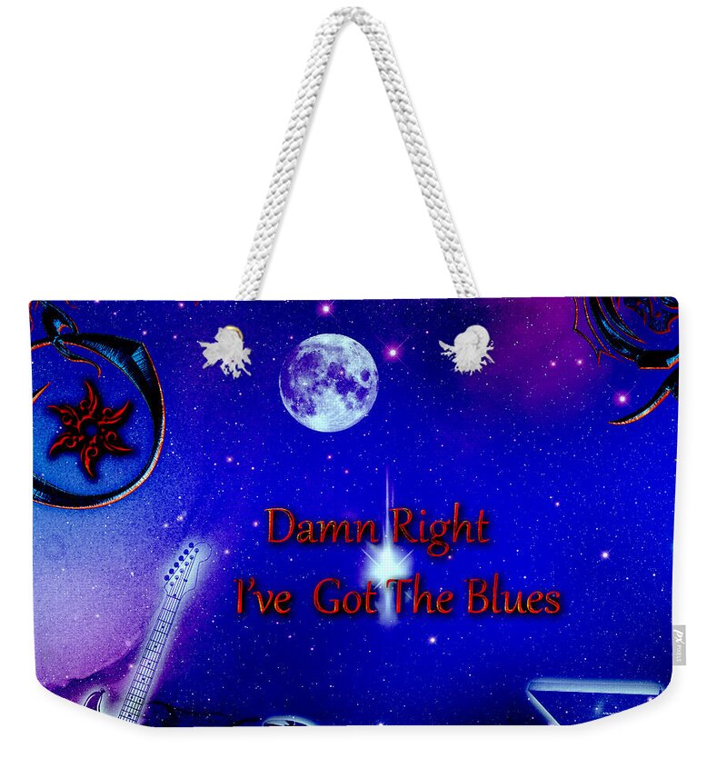 Buddy Guy Weekender Tote Bag featuring the digital art I've Got The Blues by Michael Damiani