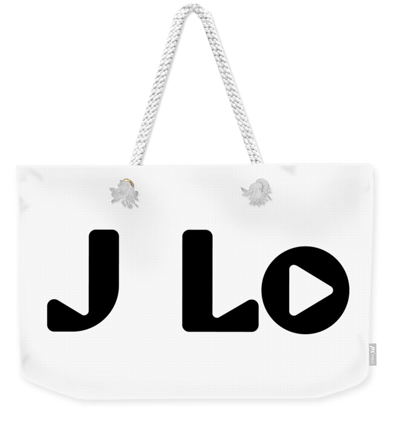 J Lo Weekender Tote Bag featuring the digital art J Lo by TintoDesigns