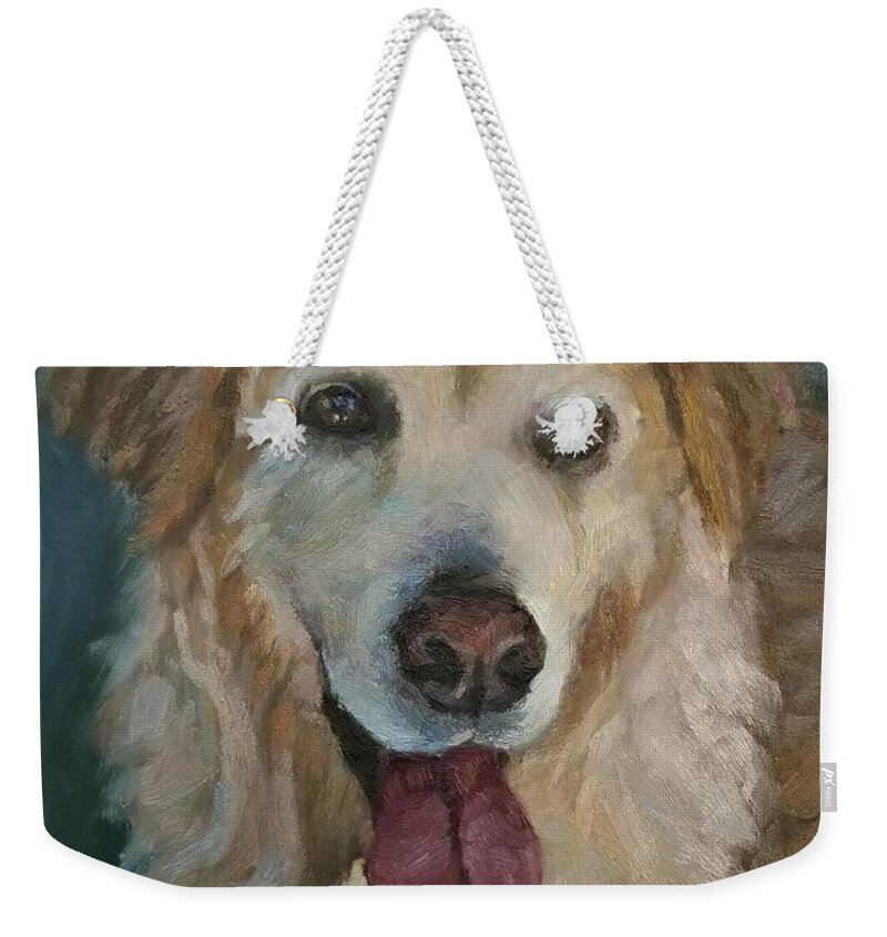 Pet Weekender Tote Bag featuring the painting Jack by Jeff Dickson