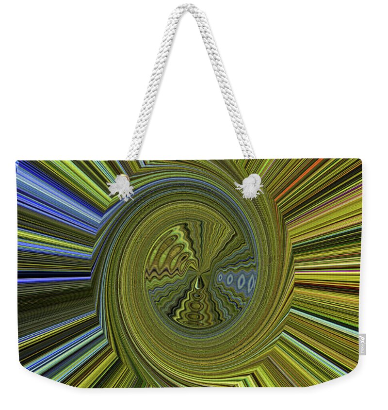 Janca Ray Abstract #9690#ps3a Weekender Tote Bag featuring the digital art Janca Ray Abstract #9690#ps3a by Tom Janca