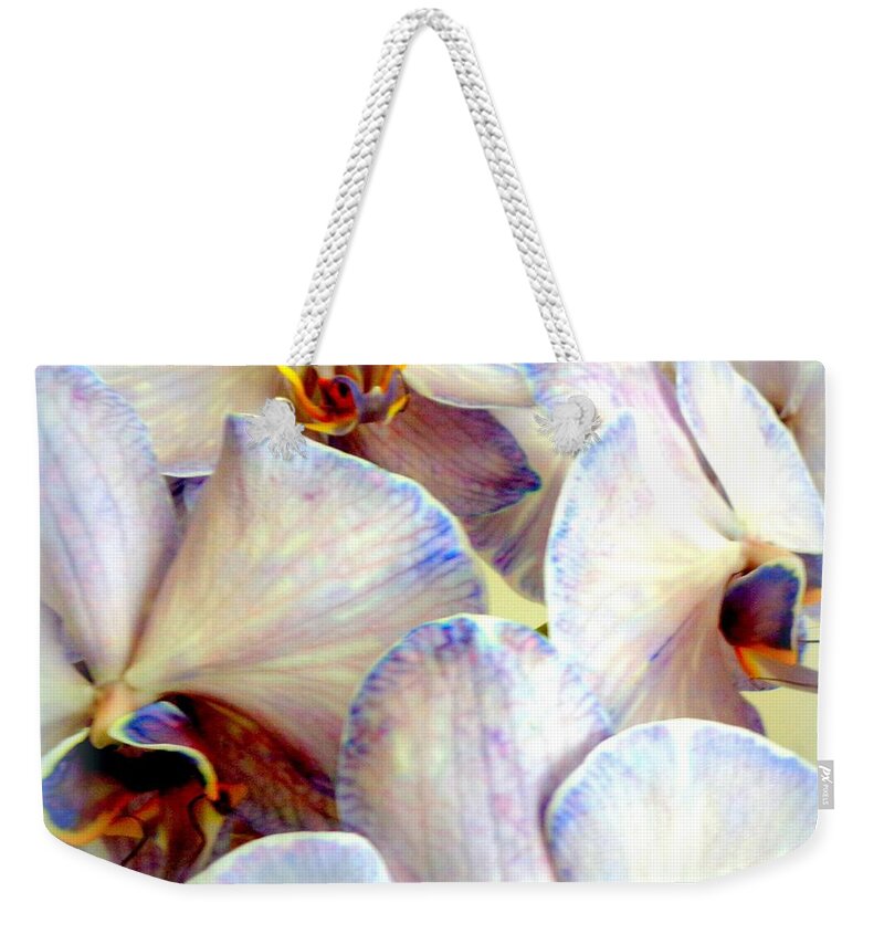 Orchids Beautiful 22 Weekender Tote Bag featuring the photograph Jane's Orchids Beautiful by VIVA Anderson