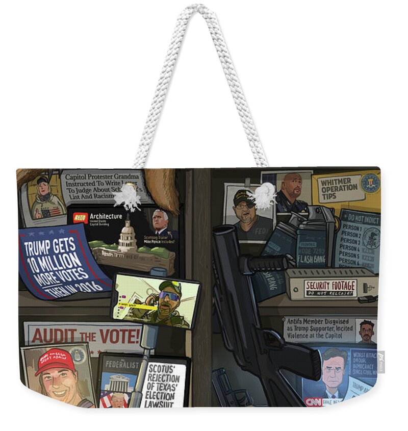January 6th Weekender Tote Bag featuring the digital art January 6 2021 by Emerson Design