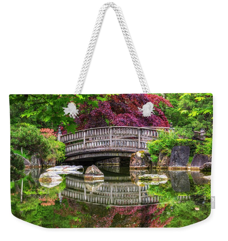 Japanese Garden Weekender Tote Bag featuring the photograph Japanese Garden, Manito Park Washington by Michael Ash