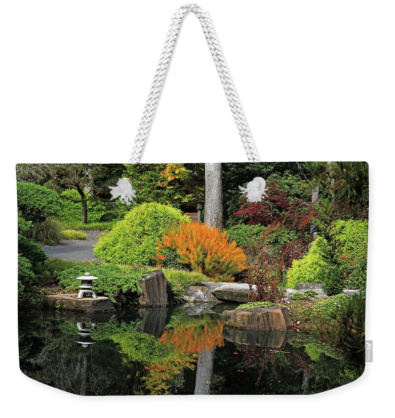 Japanese Gardens Weekender Tote Bag featuring the photograph Japanese Gardens 8 by Richard Krebs