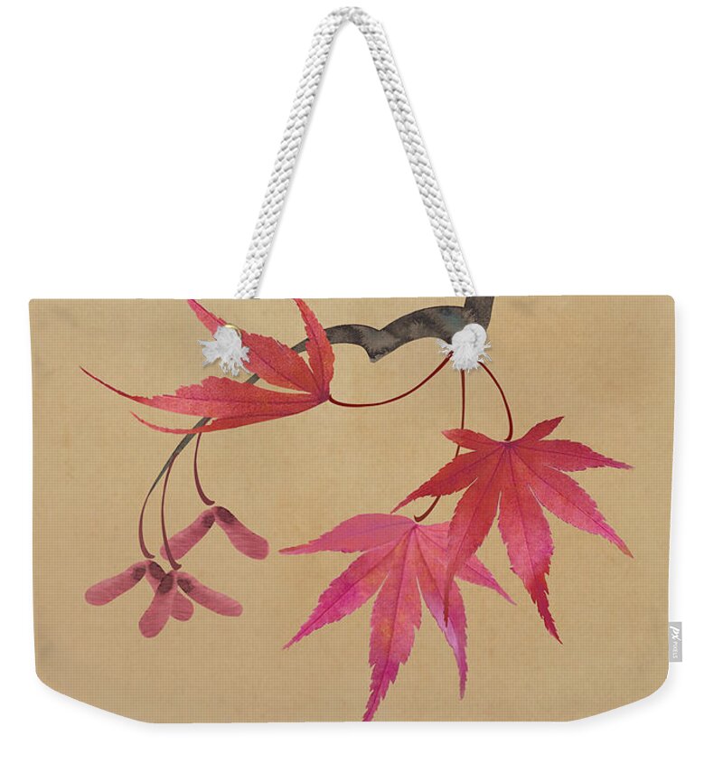 Maple Tree Weekender Tote Bag featuring the digital art Japanese Maple by M Spadecaller
