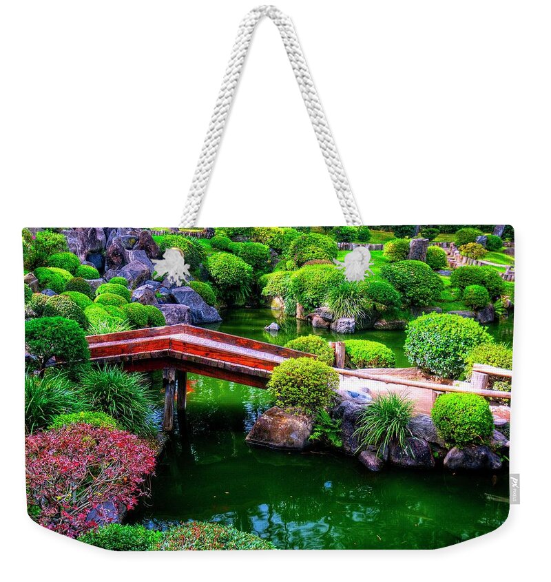 Flora Weekender Tote Bag featuring the photograph Japanese Strolling Garden 2 by Robert McKinstry