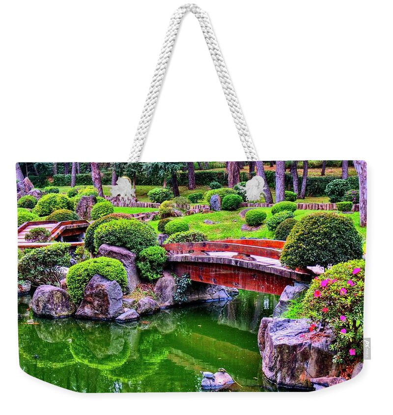Gardens Weekender Tote Bag featuring the photograph Japanese Strolling Garden by Robert McKinstry