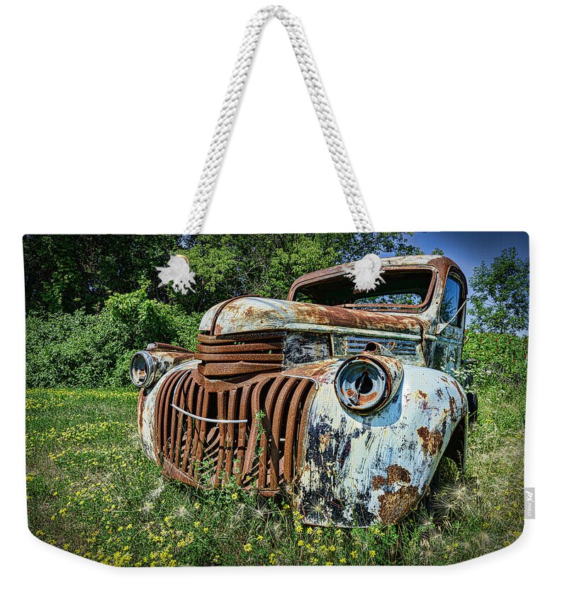 Truck Weekender Tote Bag featuring the photograph Jason's Beater by Mark Harrington