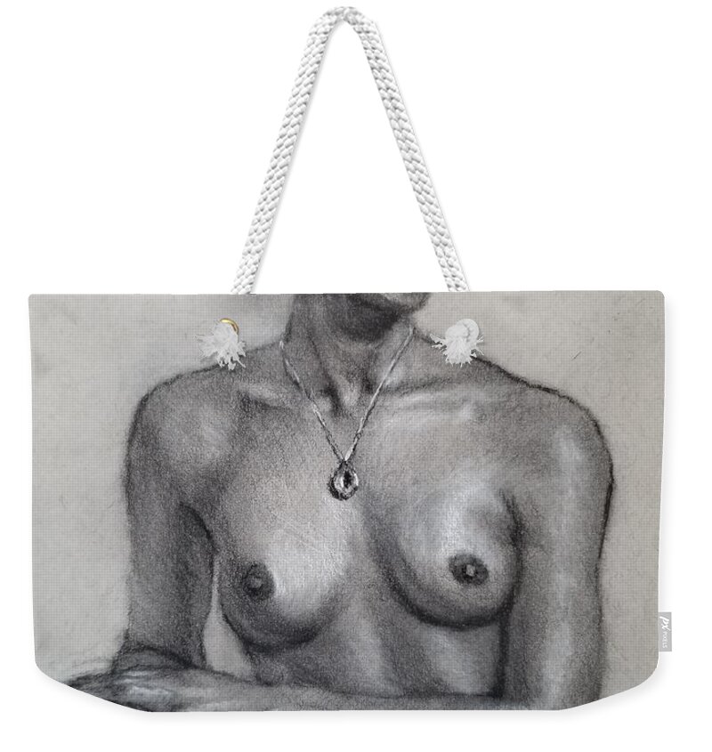 Weekender Tote Bag featuring the painting Jazmine by Jeff Dickson