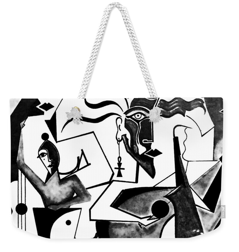 Jazz Art Weekender Tote Bag featuring the digital art Jazz on Time by Bodo Vespaciano