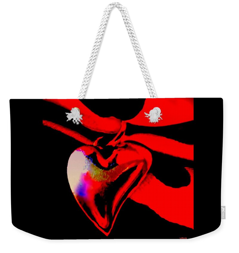 Love Weekender Tote Bag featuring the photograph Je Taime a la Folie - Valentine by VIVA Anderson