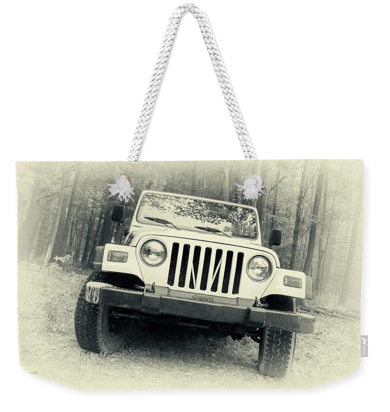 Jeep Weekender Tote Bag featuring the photograph Jeep Wrangler TJ by Christina Rollo