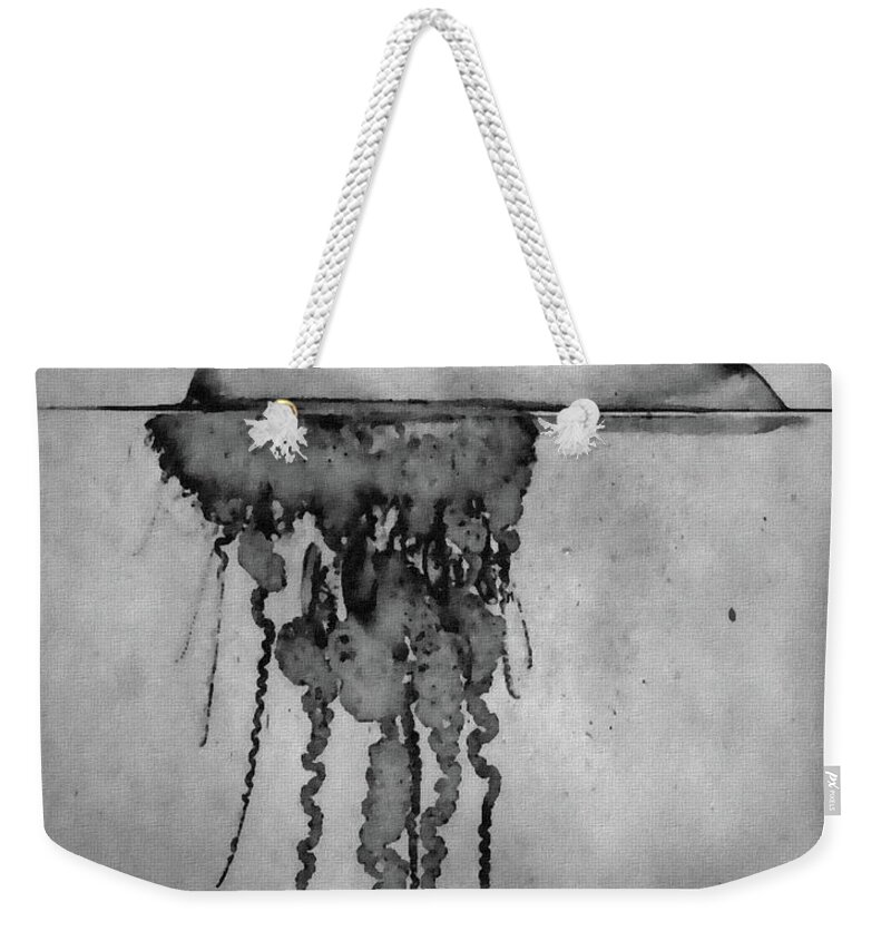 Alien Weekender Tote Bag featuring the photograph Jellyfish Our Oceans by Andrea Kollo