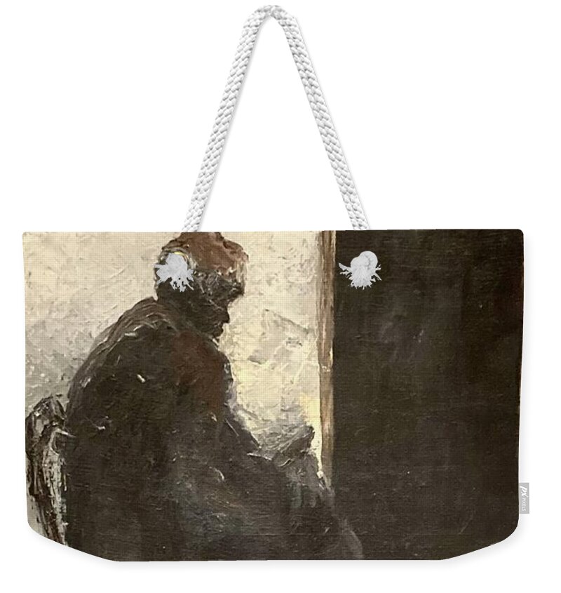 Figure Weekender Tote Bag featuring the painting Jerusalem Elder by David Euler