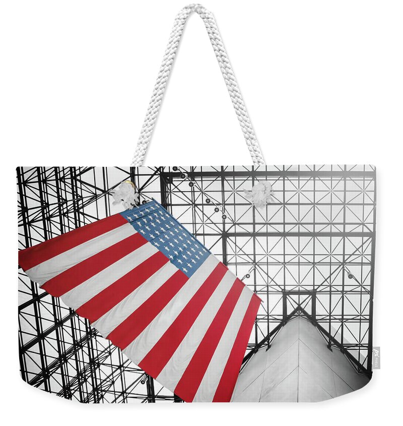 Boston Weekender Tote Bag featuring the photograph JFK Presidential Library and Museum Boston by Carol Japp