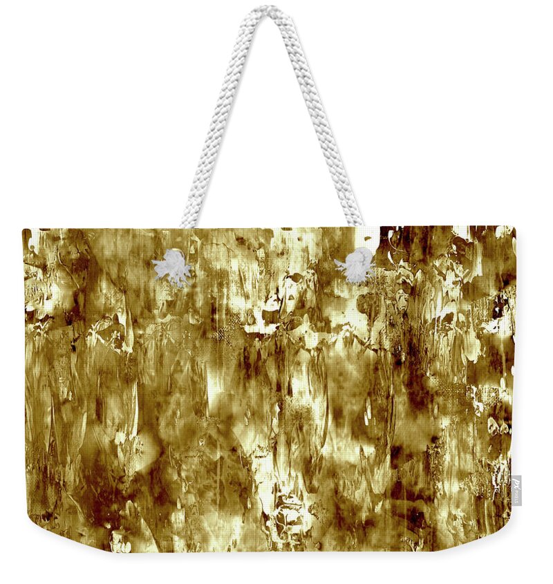 A-fine-art Weekender Tote Bag featuring the painting Jigsaw Meditative by Catalina Walker