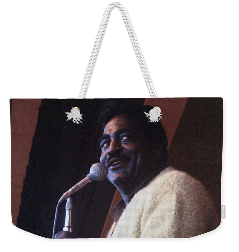 Jimmy Witherspoon Weekender Tote Bag featuring the photograph Jimmy Witherspoon B307 by Robert K Blaisdell