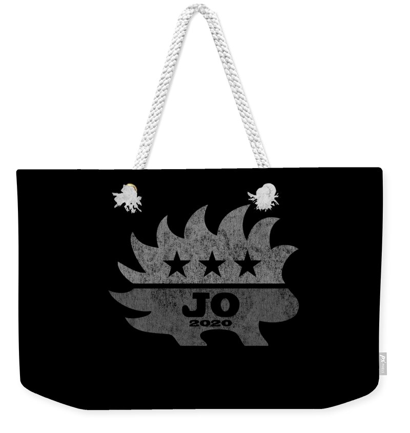 Liberatarian Weekender Tote Bag featuring the digital art Jo Jorgensen Greyed Out Libertarian President 2020 by Flippin Sweet Gear