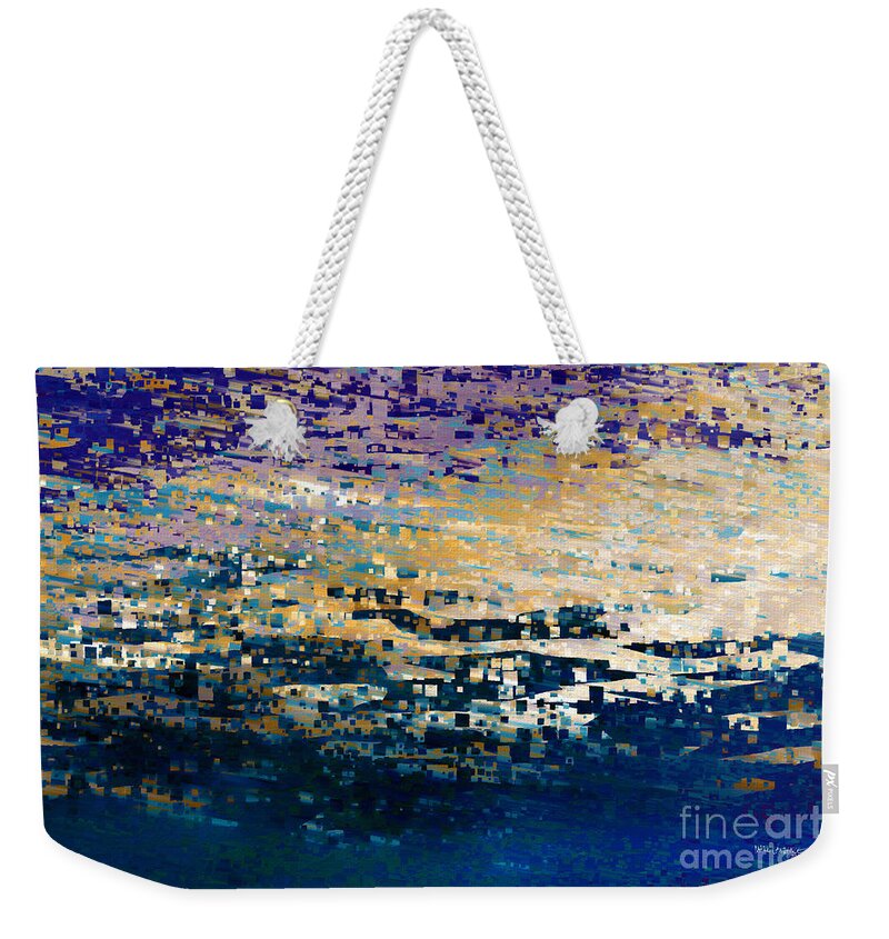 Purple Weekender Tote Bag featuring the painting John 16 33 The Peace Of God. by Mark Lawrence