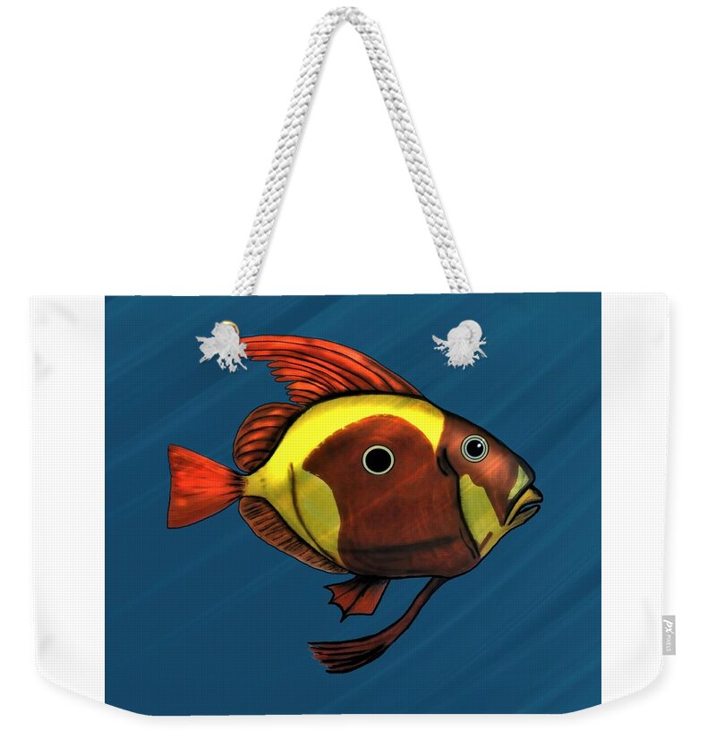 John Dory Weekender Tote Bag featuring the painting John Dory by Joan Stratton