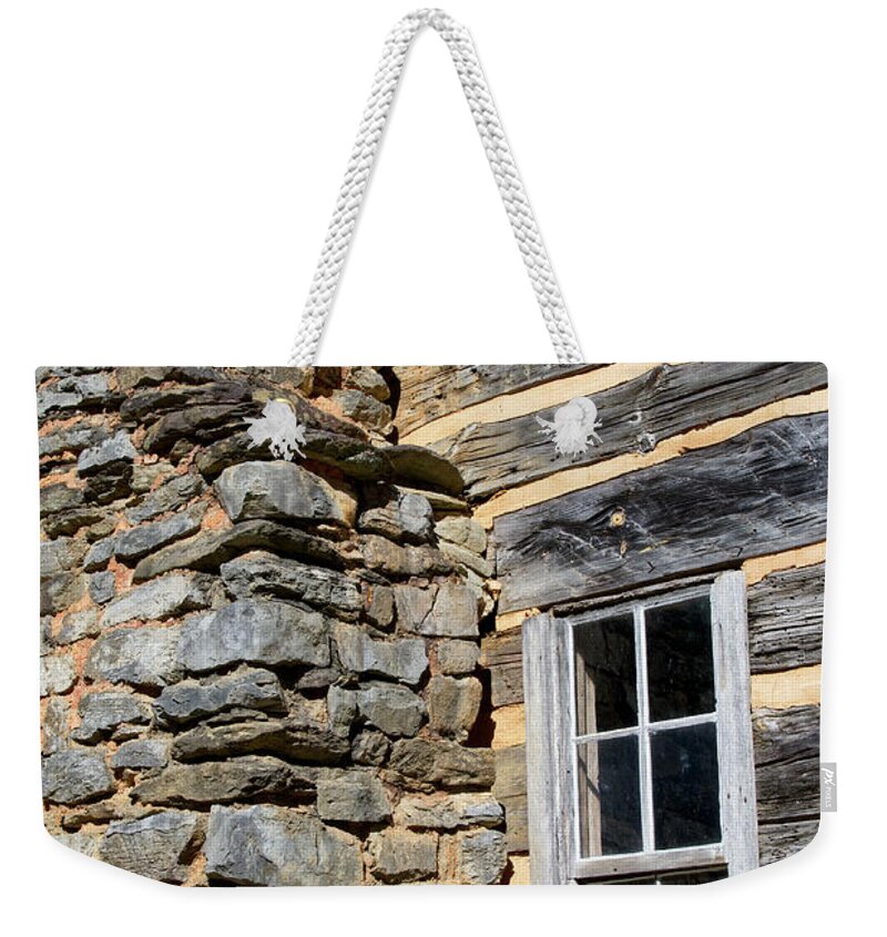 Cades Cove Weekender Tote Bag featuring the photograph John Oliver Cabin 6 by Phil Perkins