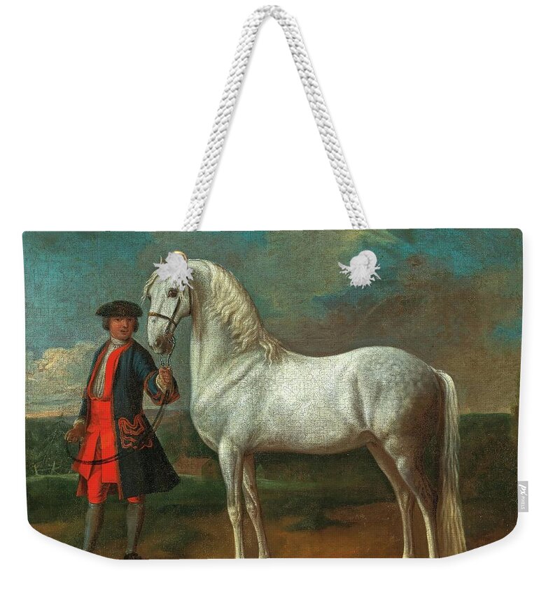 Early Weekender Tote Bag featuring the painting John Wootton Snitterfield circa by MotionAge Designs