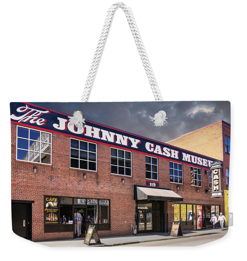 Johnny Cash Weekender Tote Bag featuring the photograph Johnny Cash Museum Nashville TN by Chris Smith