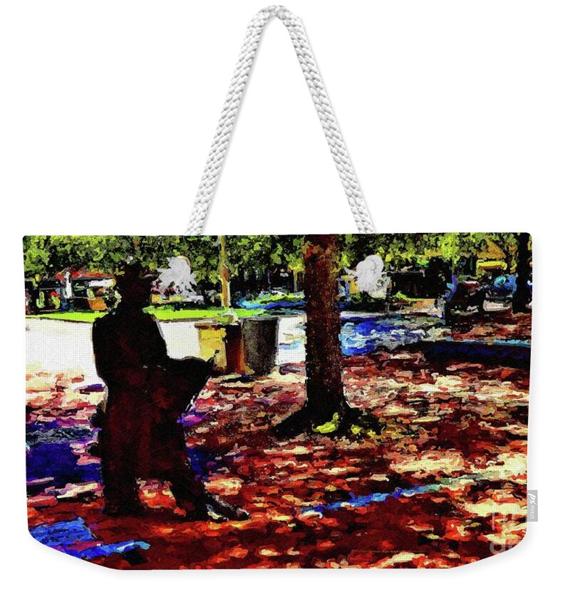American Music Weekender Tote Bag featuring the painting Johnny Mercer Cool in Summer Shade Number 1 by Aberjhani