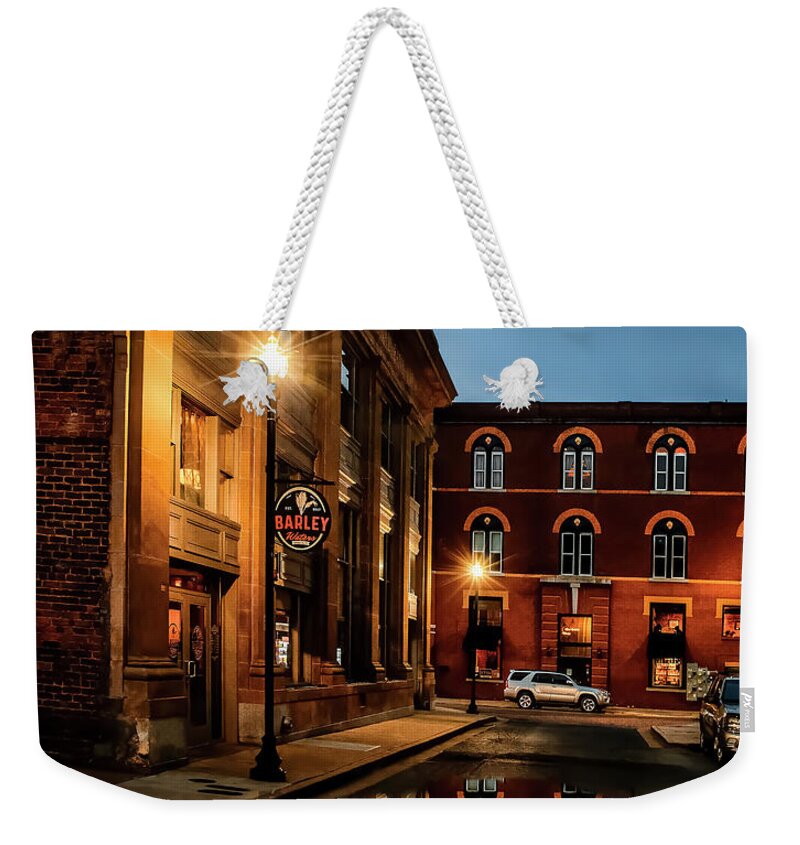 Johnson City Weekender Tote Bag featuring the photograph Johnson City Nights by Shelia Hunt