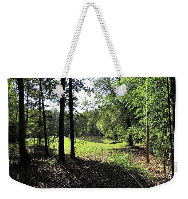 Juliette Weekender Tote Bag featuring the photograph Juliette Swimmin' Hole by Ed Williams