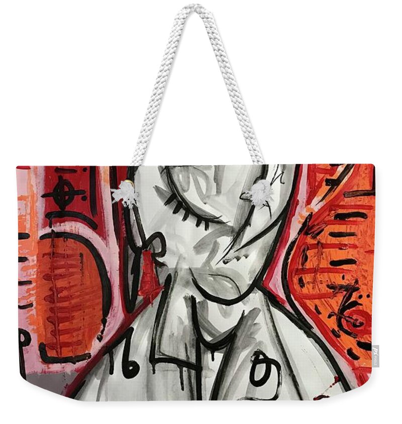 Abstract  Weekender Tote Bag featuring the painting July 2020 #1 Lucifer by Gustavo Ramirez