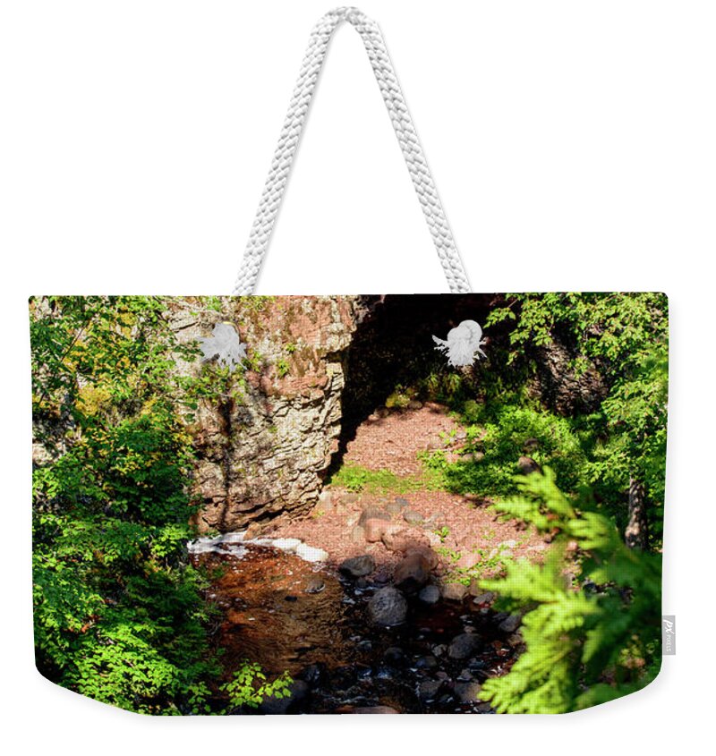 River Weekender Tote Bag featuring the photograph Kadunce River Cave by Paul Vitko