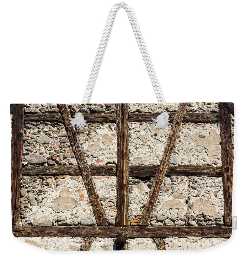 Half-timber Weekender Tote Bag featuring the photograph Kaysersberg architecture details - 2 - Alsace - France by Paul MAURICE