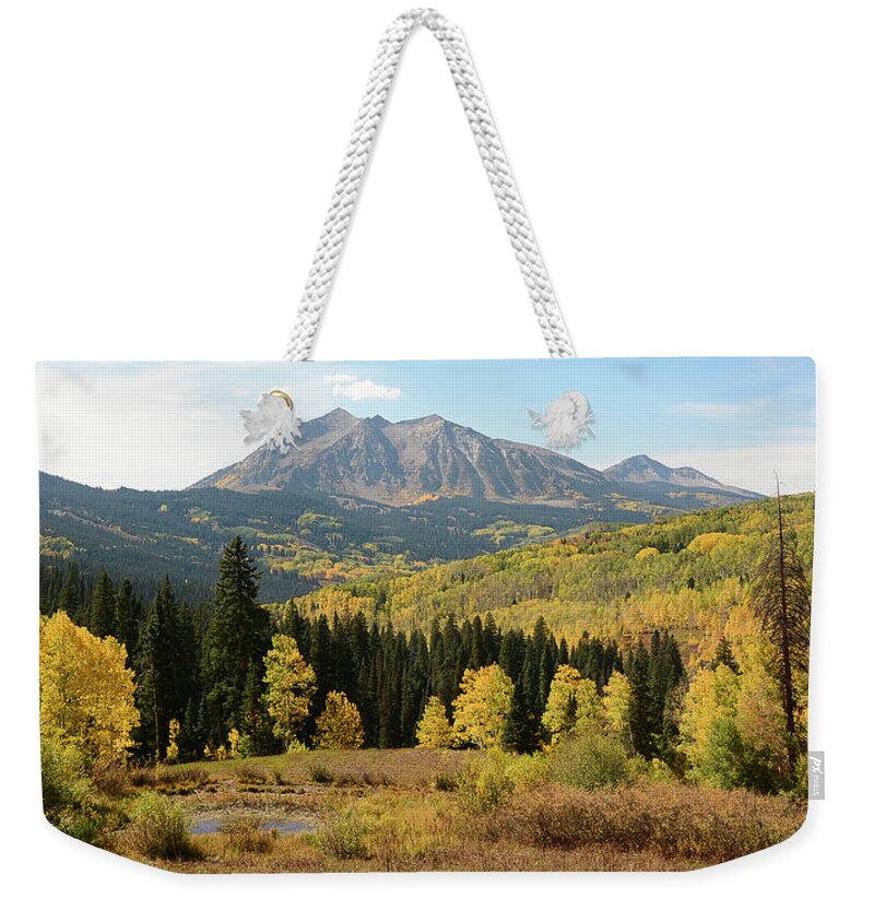 Kebler Pass Weekender Tote Bag featuring the photograph Keblar Pass by Aaron Spong