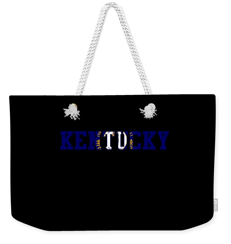 Funny Weekender Tote Bag featuring the digital art Kentucky Flag by Flippin Sweet Gear