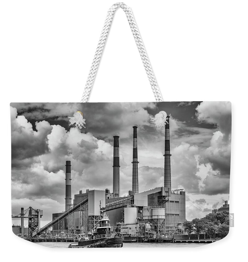 Photosbycate Weekender Tote Bag featuring the photograph Keyspan Generating Plant by Cate Franklyn