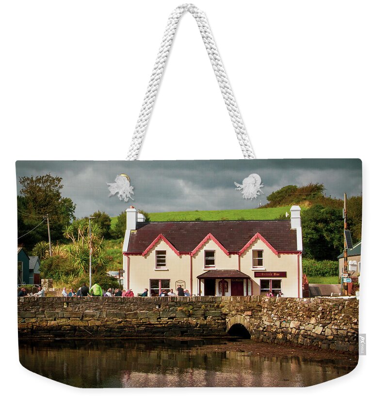 Irish Bar Weekender Tote Bag featuring the photograph Kilmakilloge Pub II by Mark Callanan