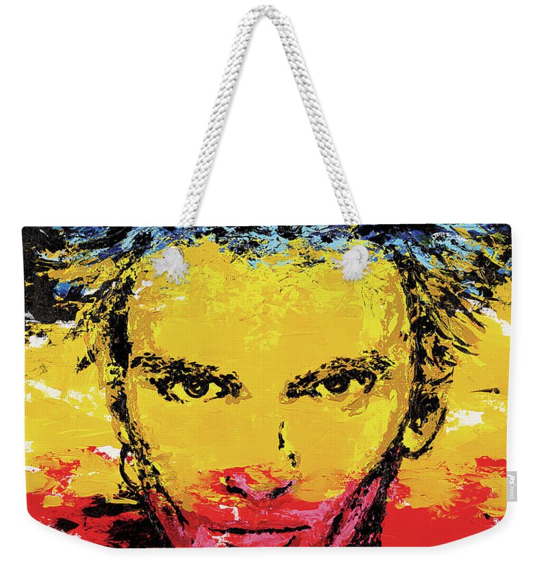 Sting Weekender Tote Bag featuring the painting King of Pain by Steve Follman
