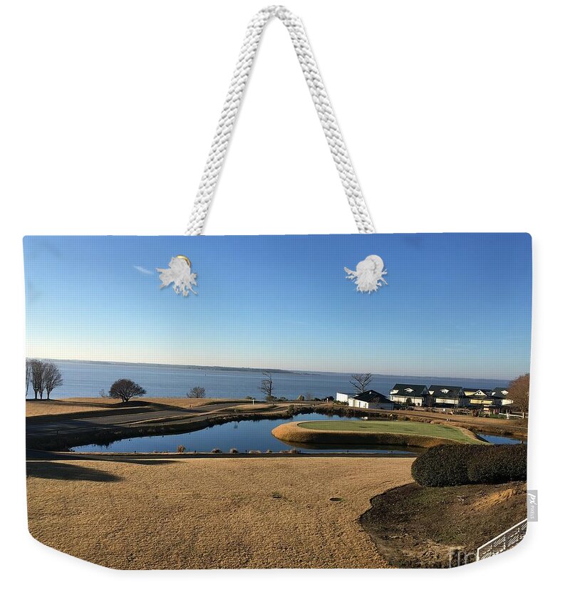 Kingsmill Weekender Tote Bag featuring the photograph Kingsmill James River by Catherine Wilson