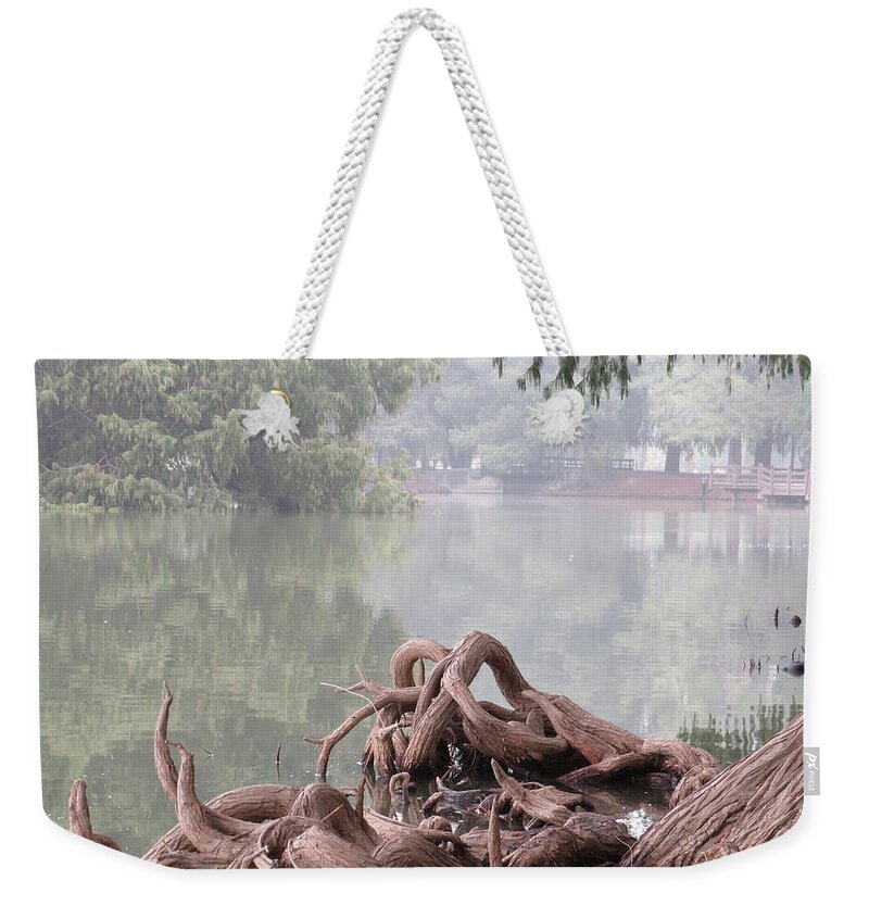 Weekender Tote Bag featuring the pyrography Knarlly Roots by Raymond Fernandez