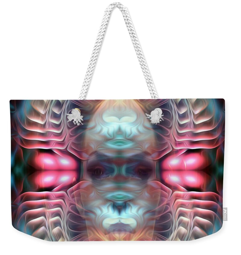 Visionary Weekender Tote Bag featuring the digital art Know Thy Self by Jeff Malderez