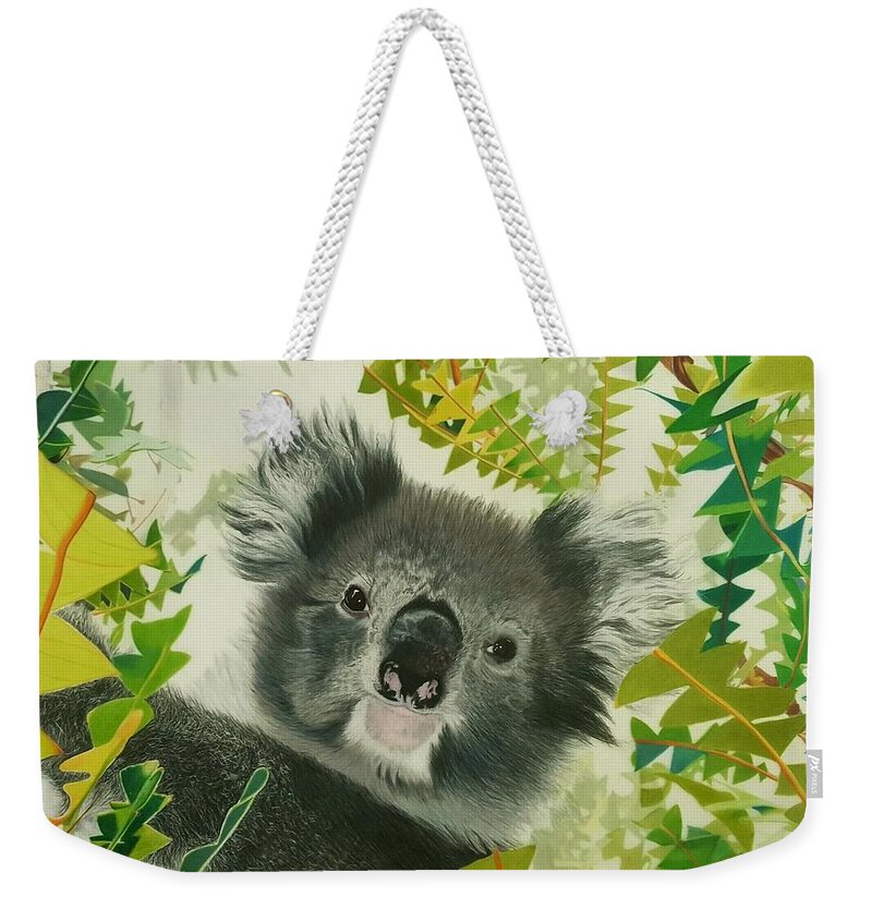 Australia Weekender Tote Bag featuring the drawing Koala by Kelly Speros