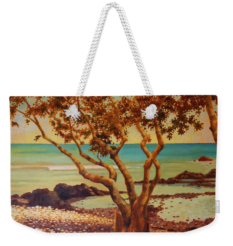 Hawaii Weekender Tote Bag featuring the painting Kohala Coast by Thu Nguyen