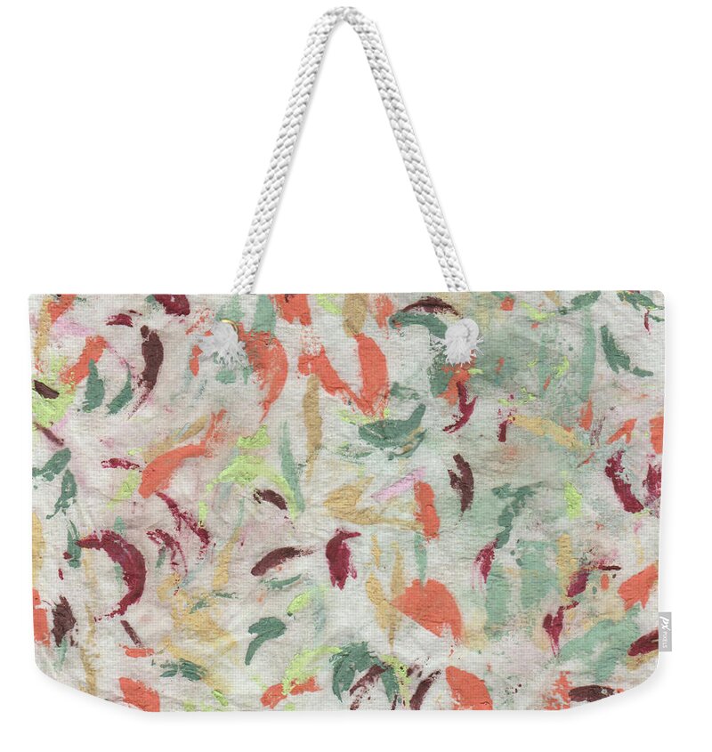 Koi Weekender Tote Bag featuring the painting Koi In Pond by Doug Miller