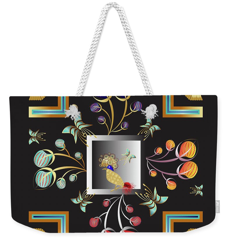 Abstract Graphic Weekender Tote Bag featuring the digital art Kuklos No 4406 by Alan Bennington