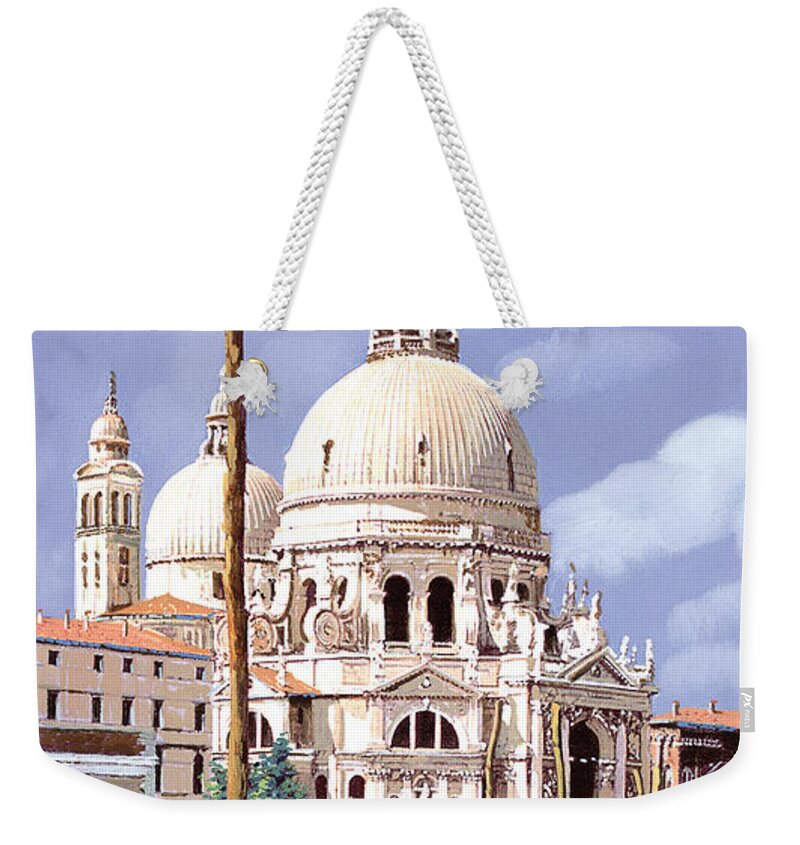 Venezia Weekender Tote Bag featuring the painting La Salute Parziale by Guido Borelli