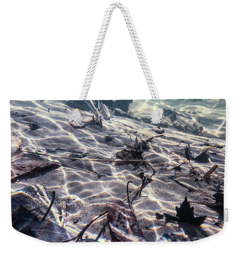 Water Weekender Tote Bag featuring the photograph Lackawaxen River Underwater 3 by Amelia Pearn