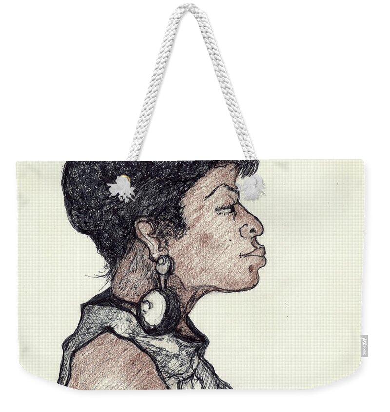 Lady Weekender Tote Bag featuring the mixed media Lady Pride by Michelle Gilmore